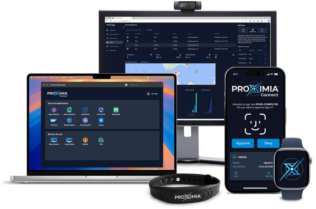 Proximia Connect Application for Desktop Wearables and Phone